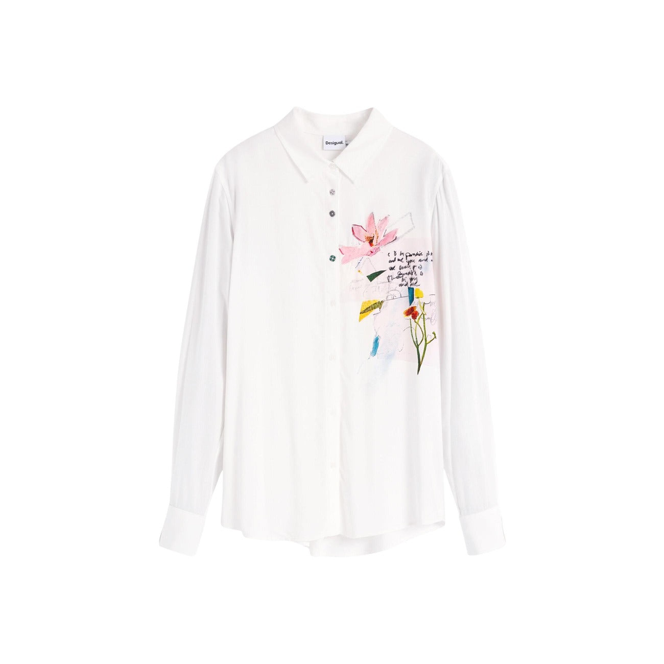 Chemise Desigual Tamesis Femme Florale – Blanche