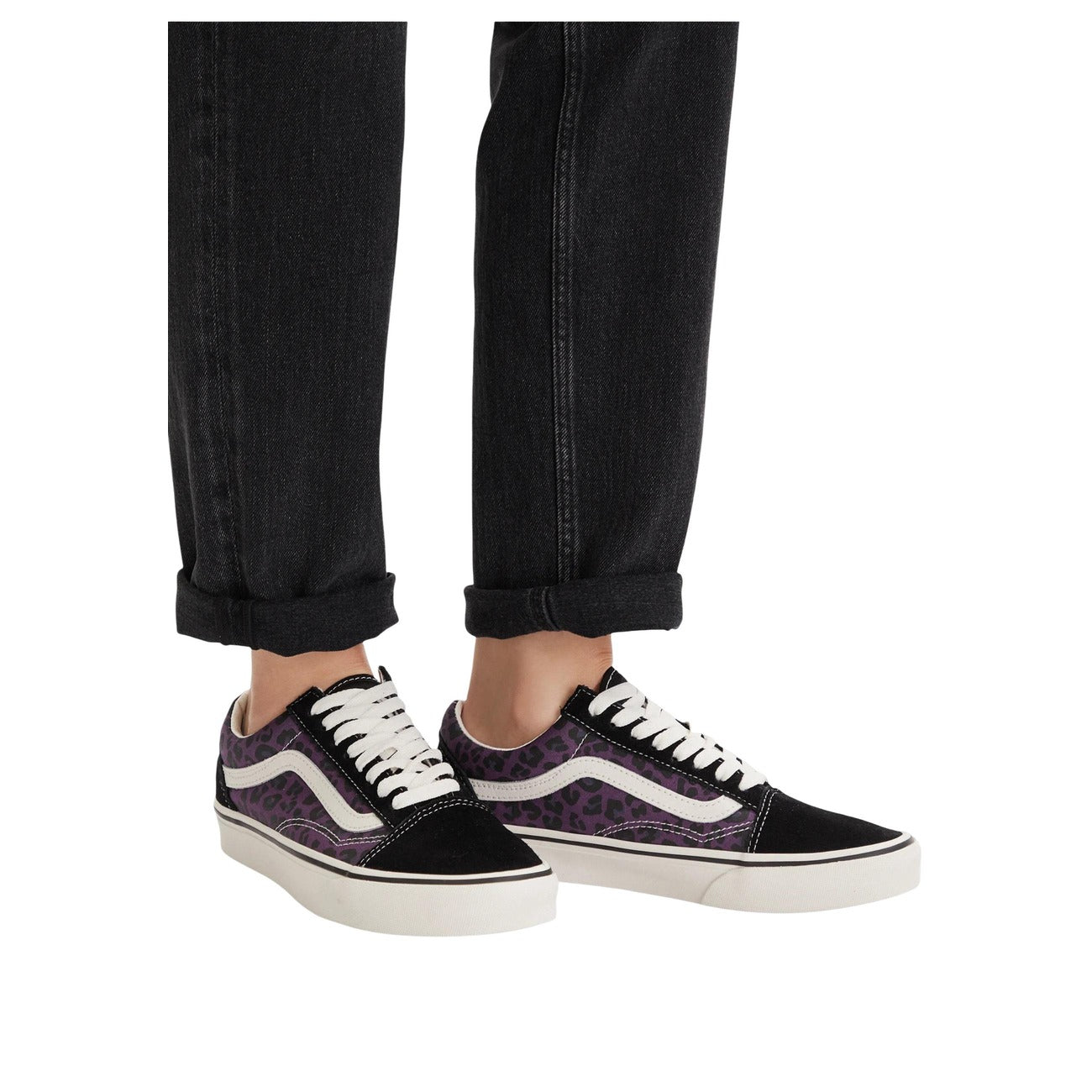 Men's Vans Sneakers – OLD SKOOL LEOPARD/PURPLE – Black
