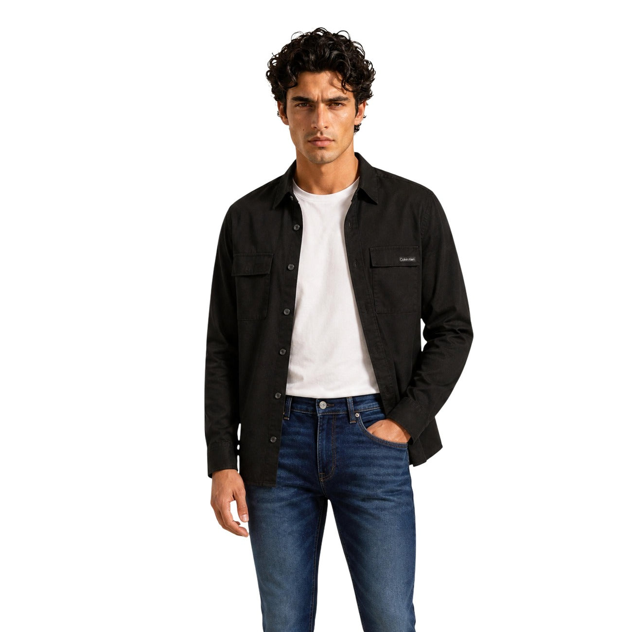 Calvin Klein Jeans Men's Long Sleeve Shirt – Black