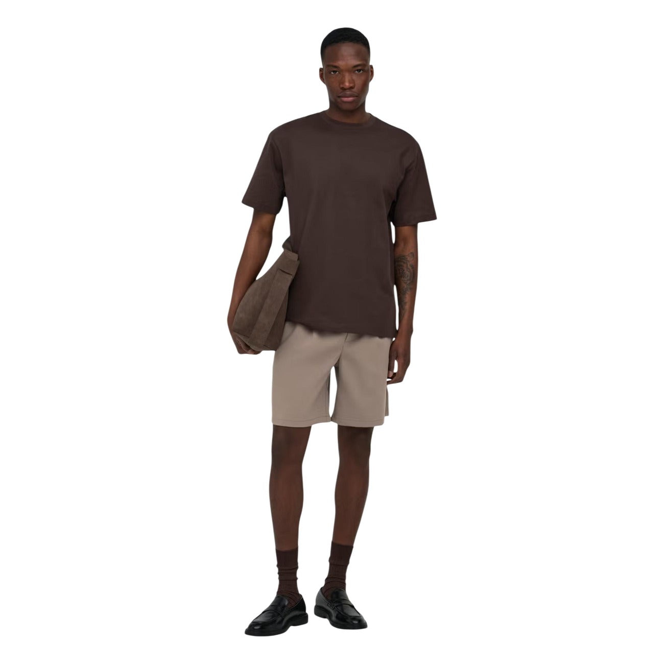 Only & Sons Men's Bermuda Shorts with Side Pockets – Grey