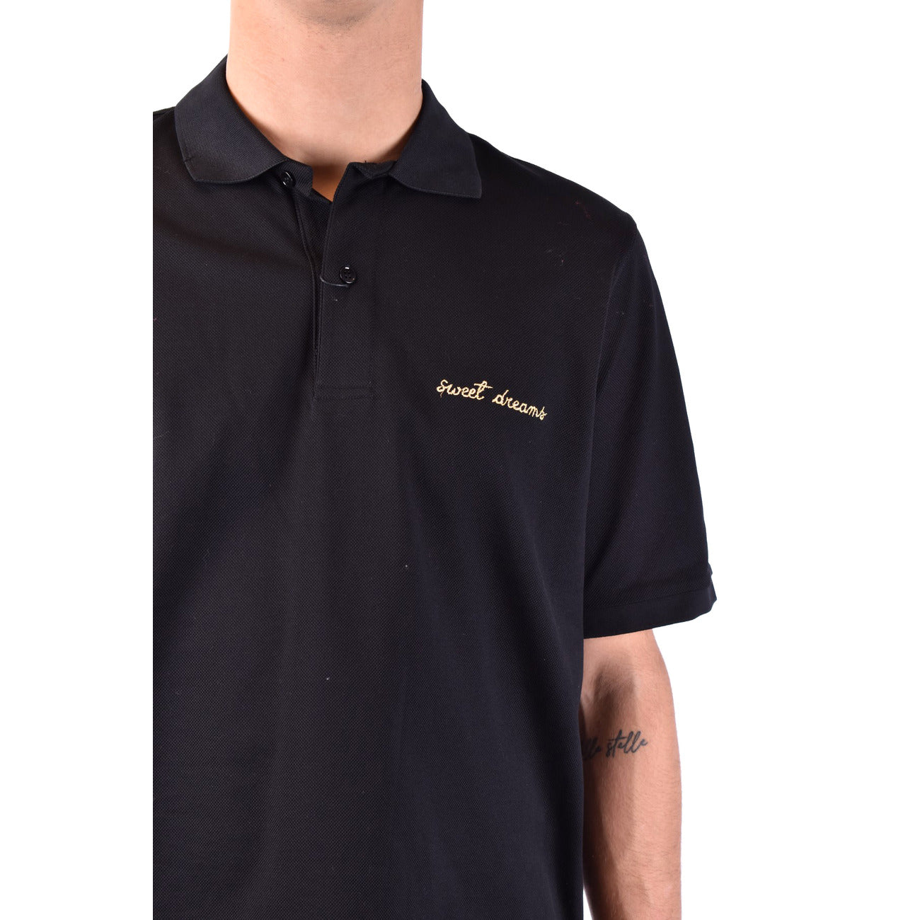 Polo homme Saint Laurent en coton – Noir