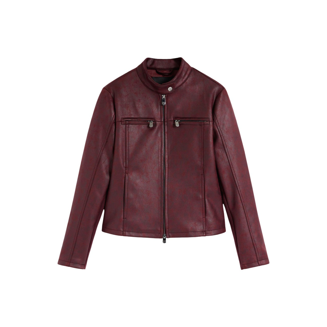 Veste Biker Desigual Femme – Bordeaux/Marron/Noir