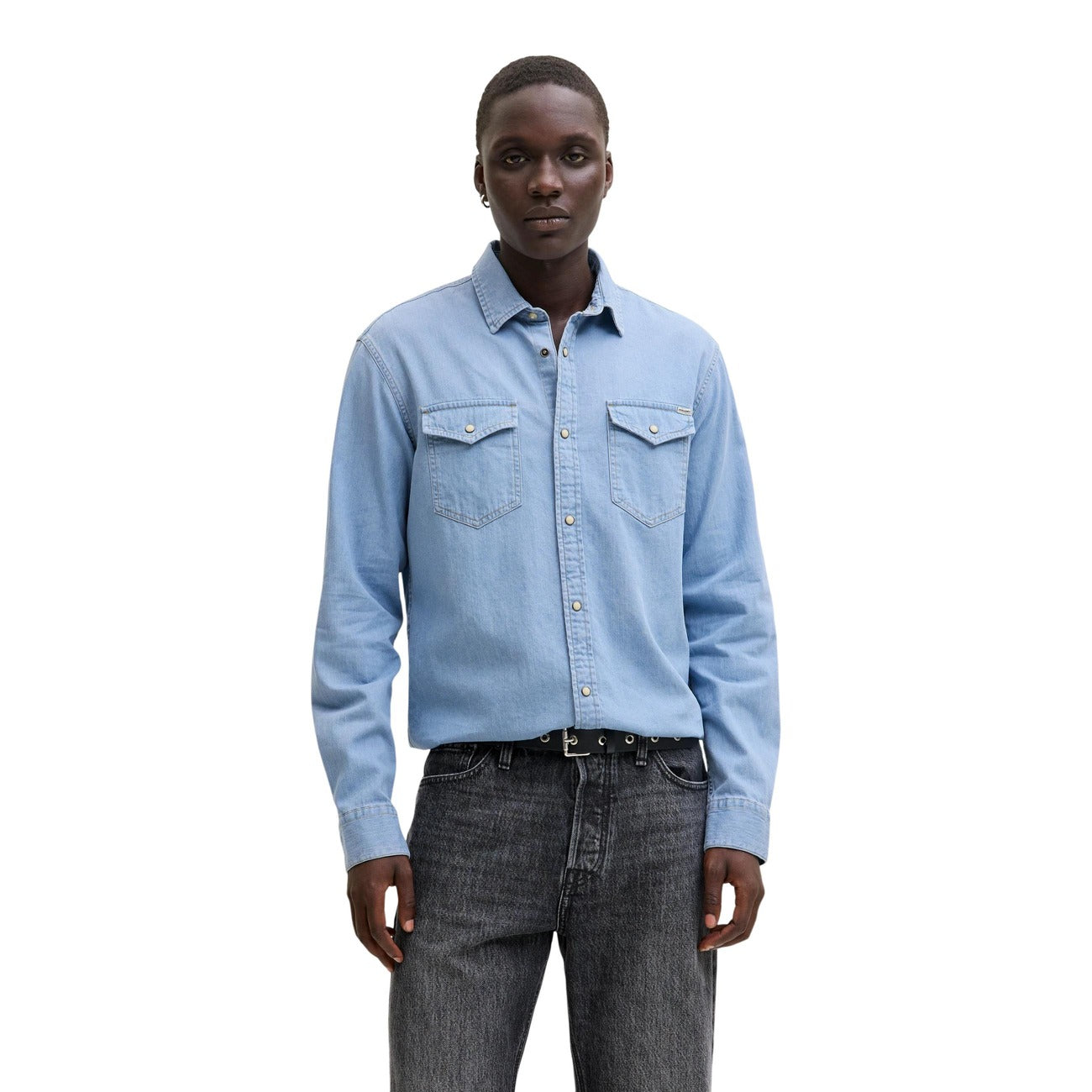 Chemise homme bleue en jean Jack & Jones