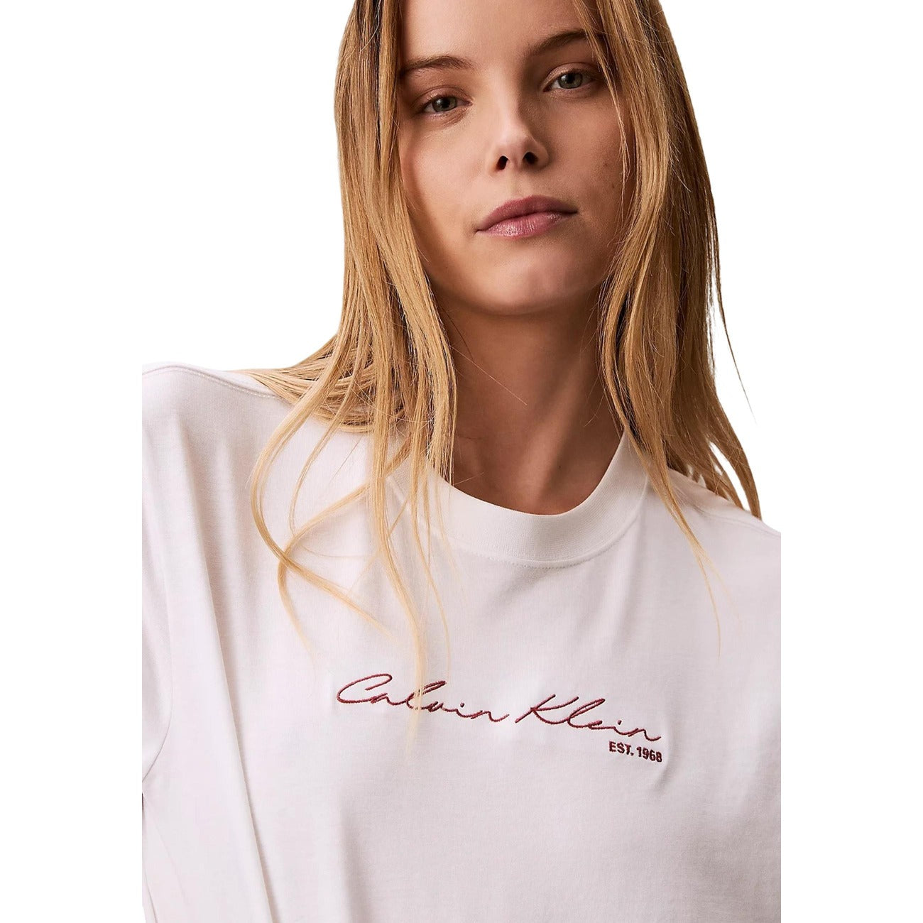 T-shirt femme Calvin Klein Jeans imprimé – Blanc