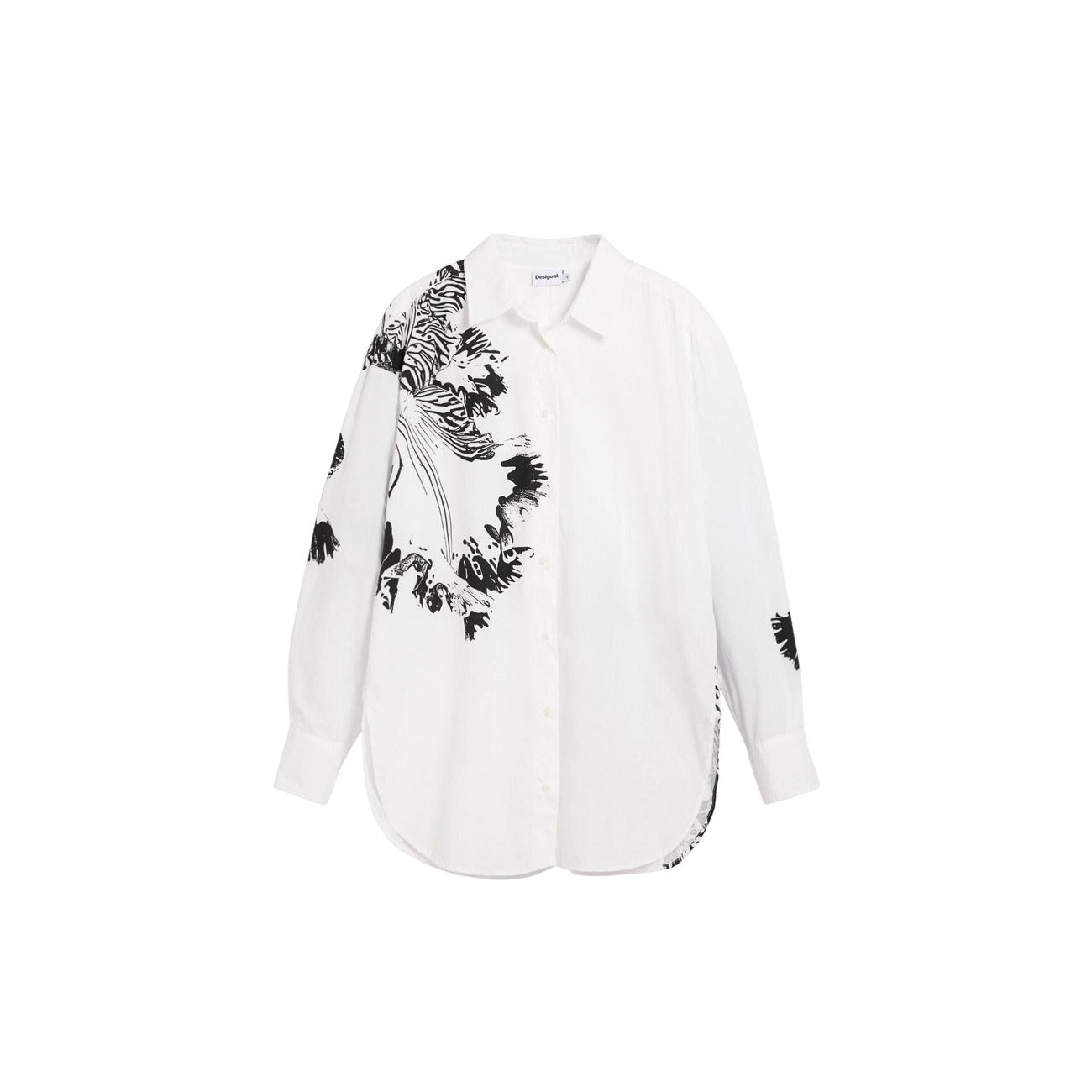 Women's Desigual printed cotton shirt – White