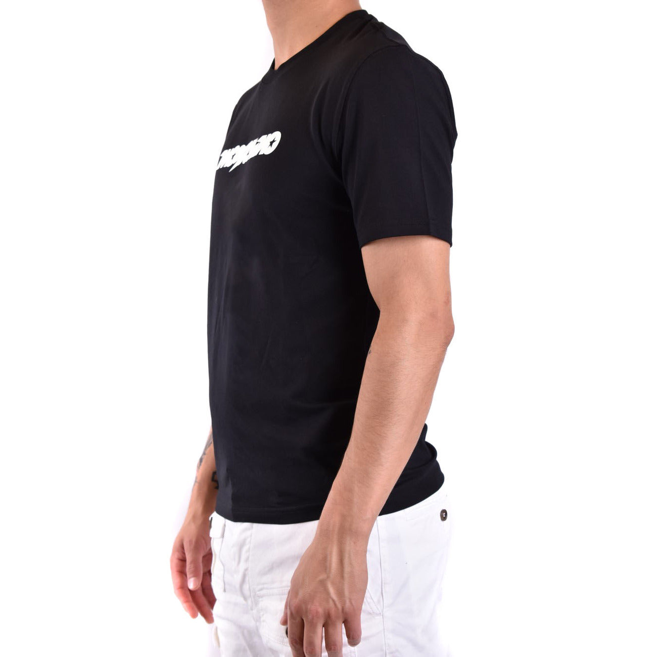 Moschino men's printed cotton T-shirt – Black