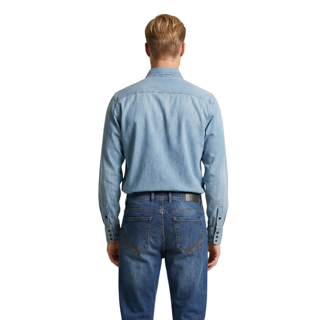 Men's Replay cotton shirt – Azure blue