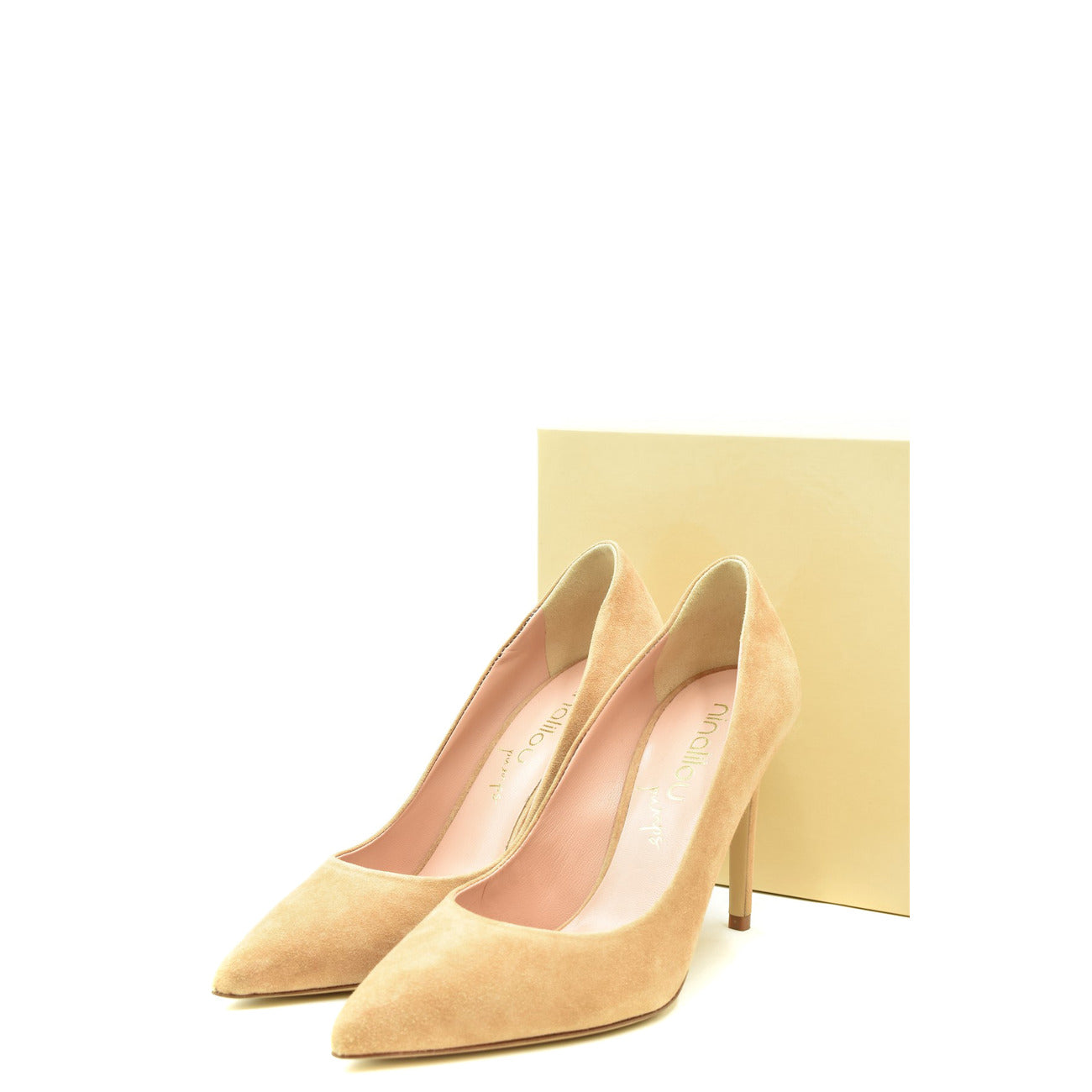 Ninalilou women's suede-effect high-heeled pumps – Beige