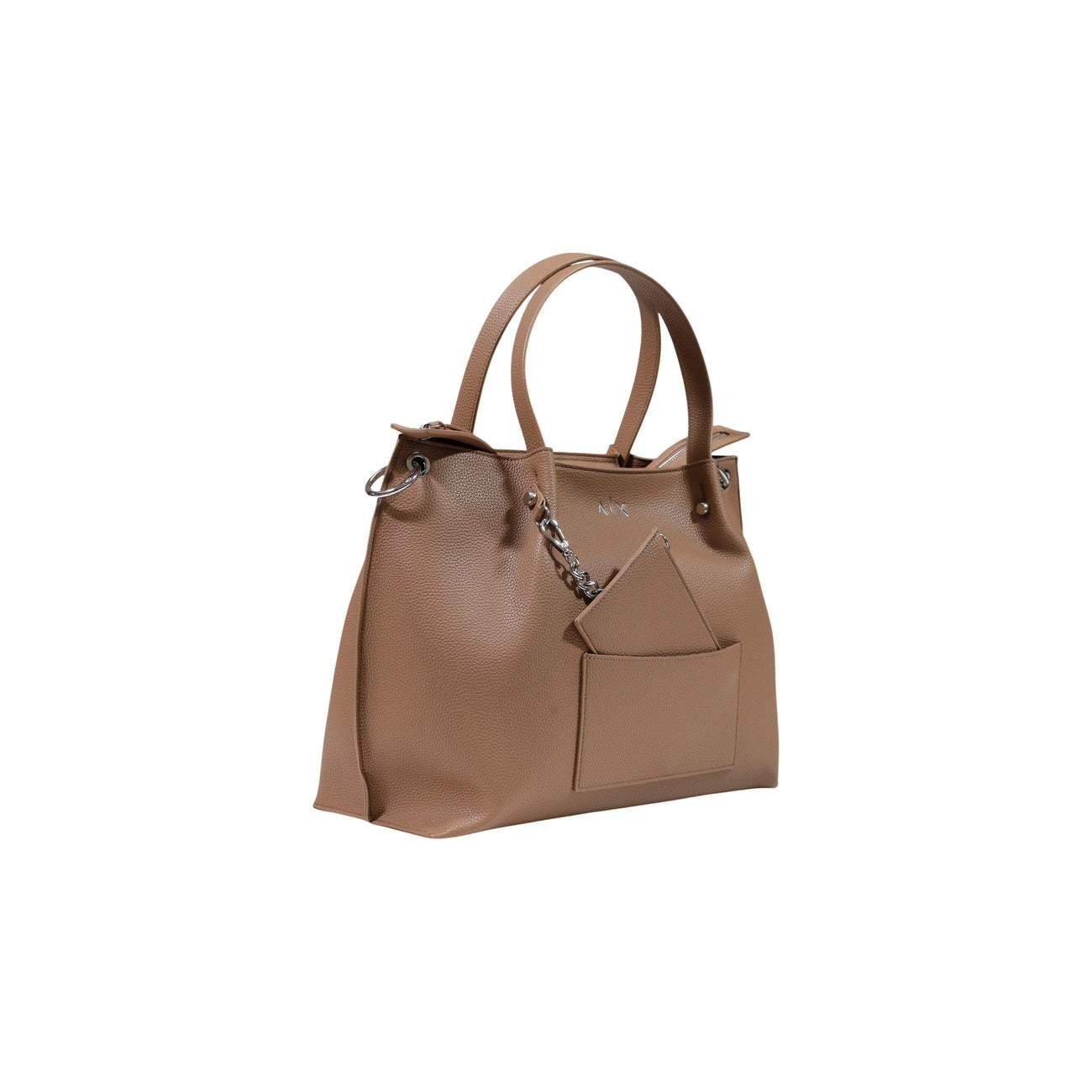 Women's large beige Armani Exchange shoulder bag