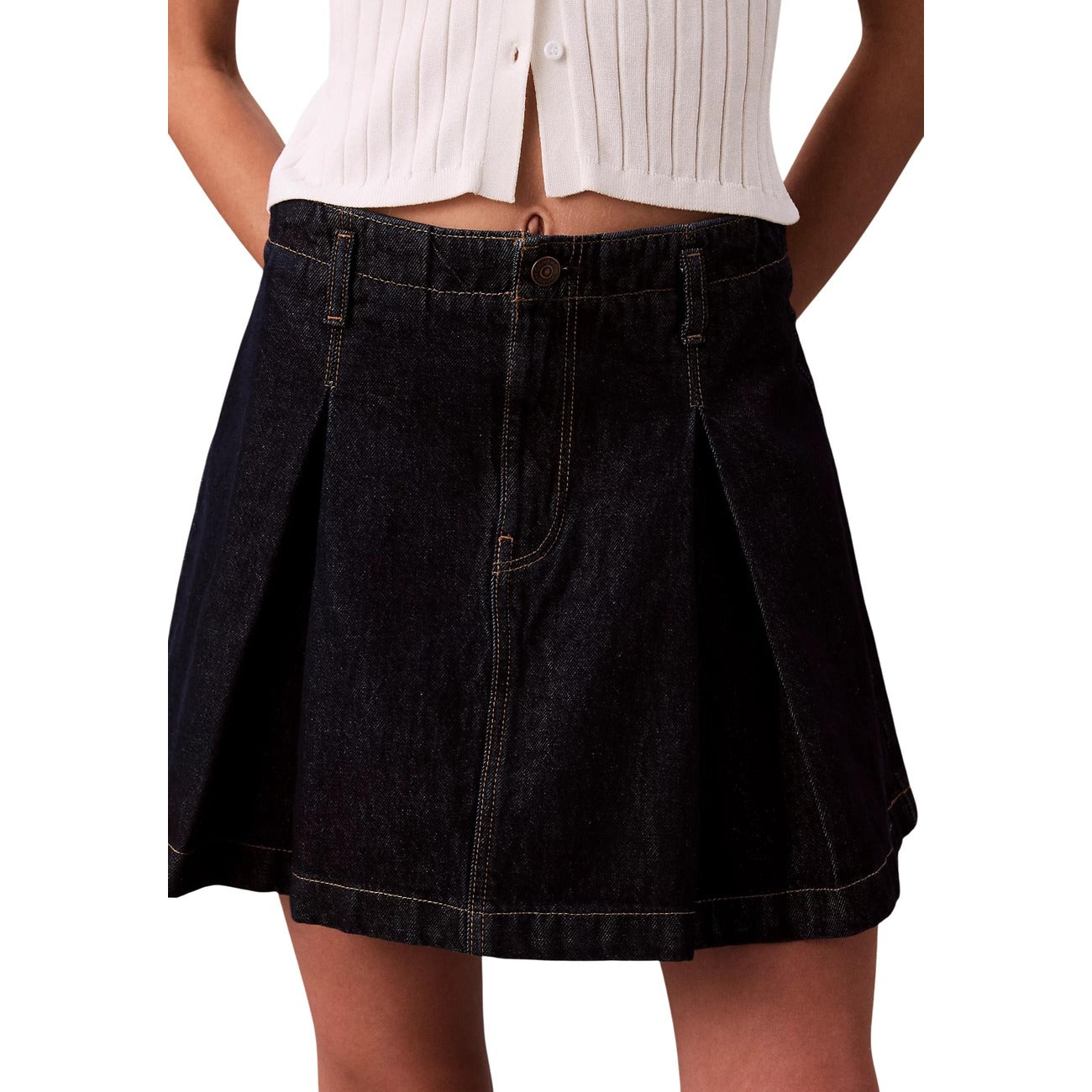 Calvin Klein Jeans Women's Cotton Skirt – Black