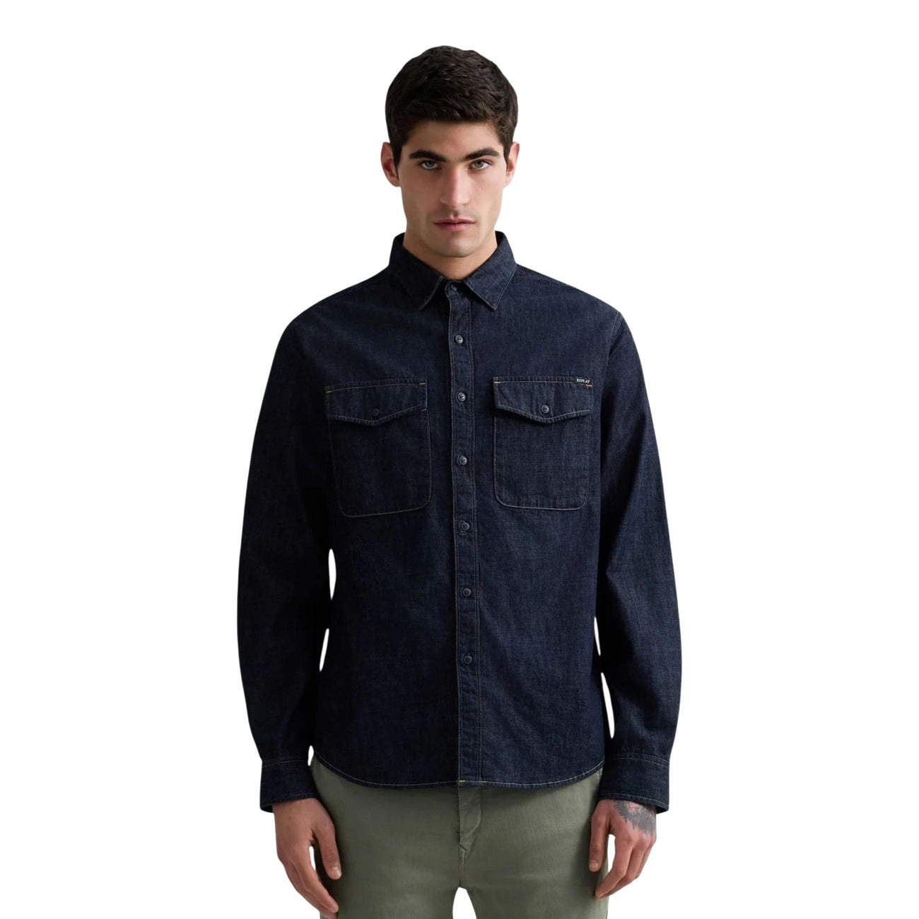 Replay – Men's blue denim shirt