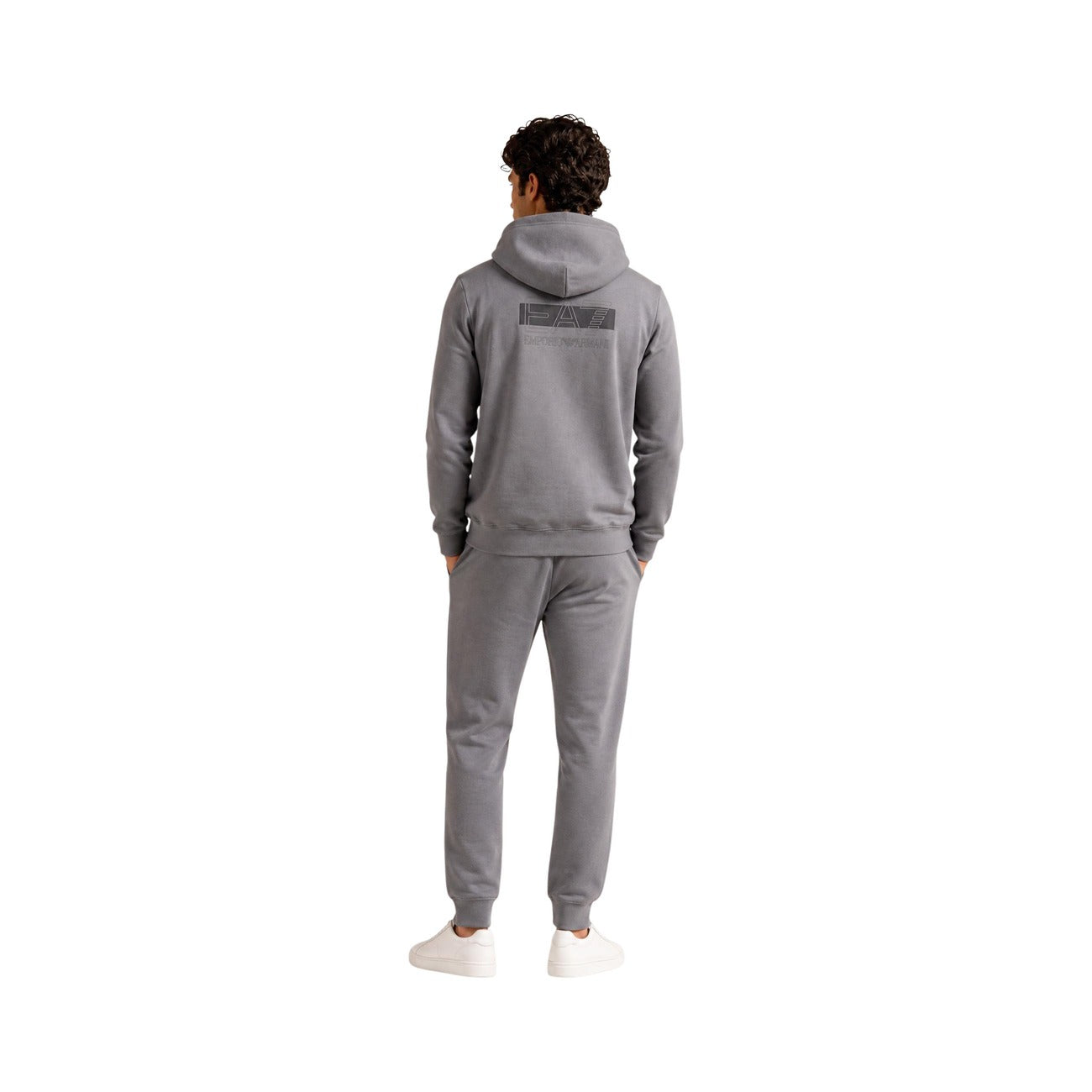 EA7 Men's Grey Hooded Tracksuit