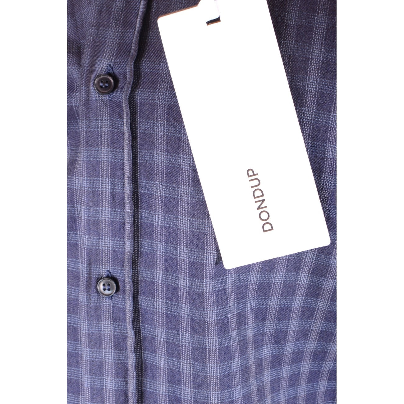 Chemise homme Dondup à carreaux en coton – Bleu