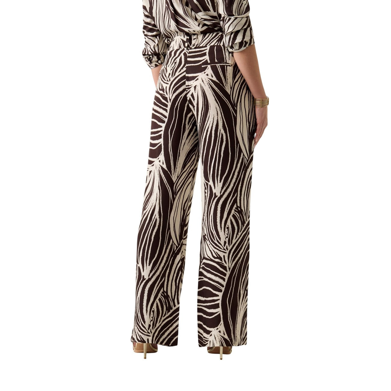 Women's Guess Flowy Viscose Trousers - Brown
