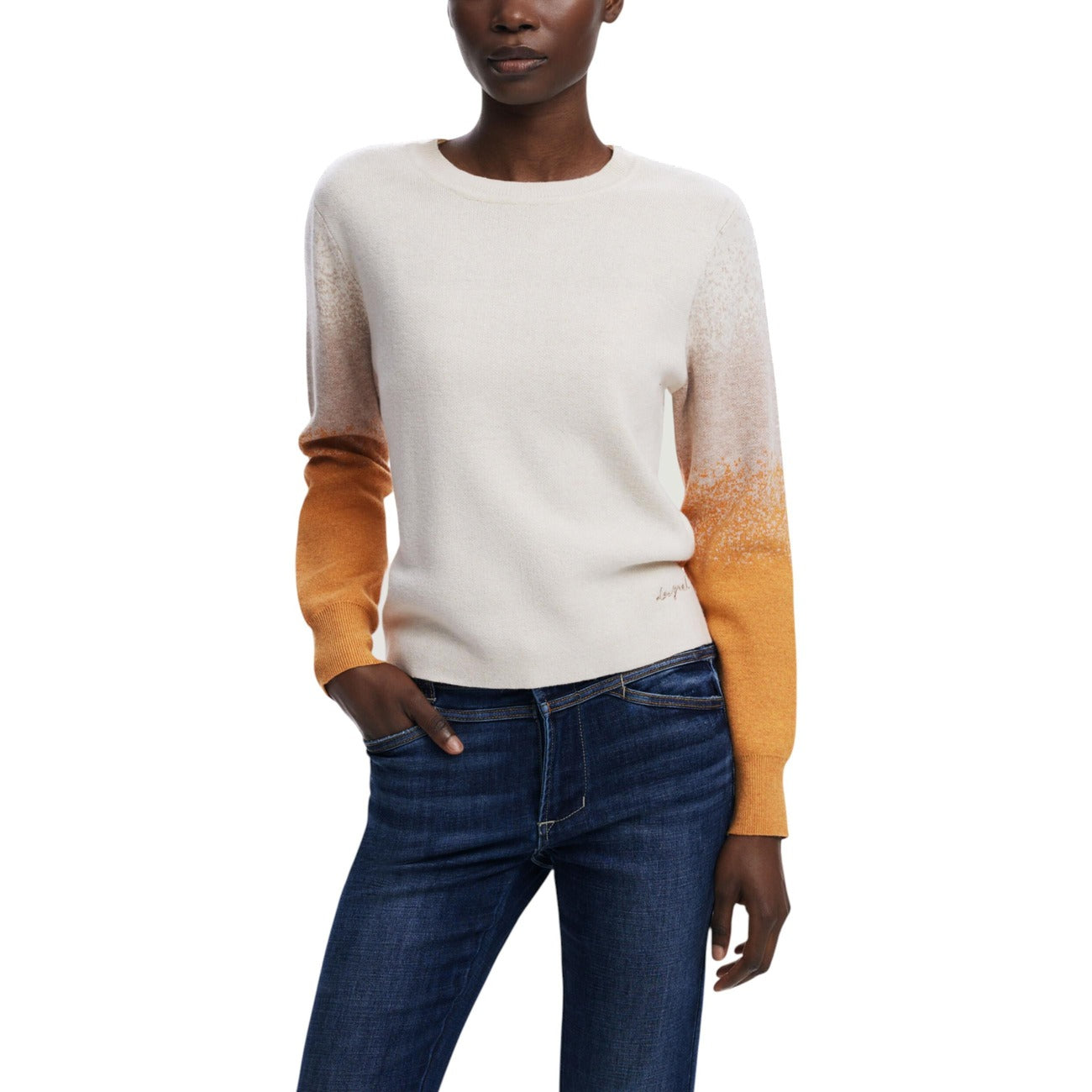 Desigual Women's Colorful Pattern Sweater – Beige