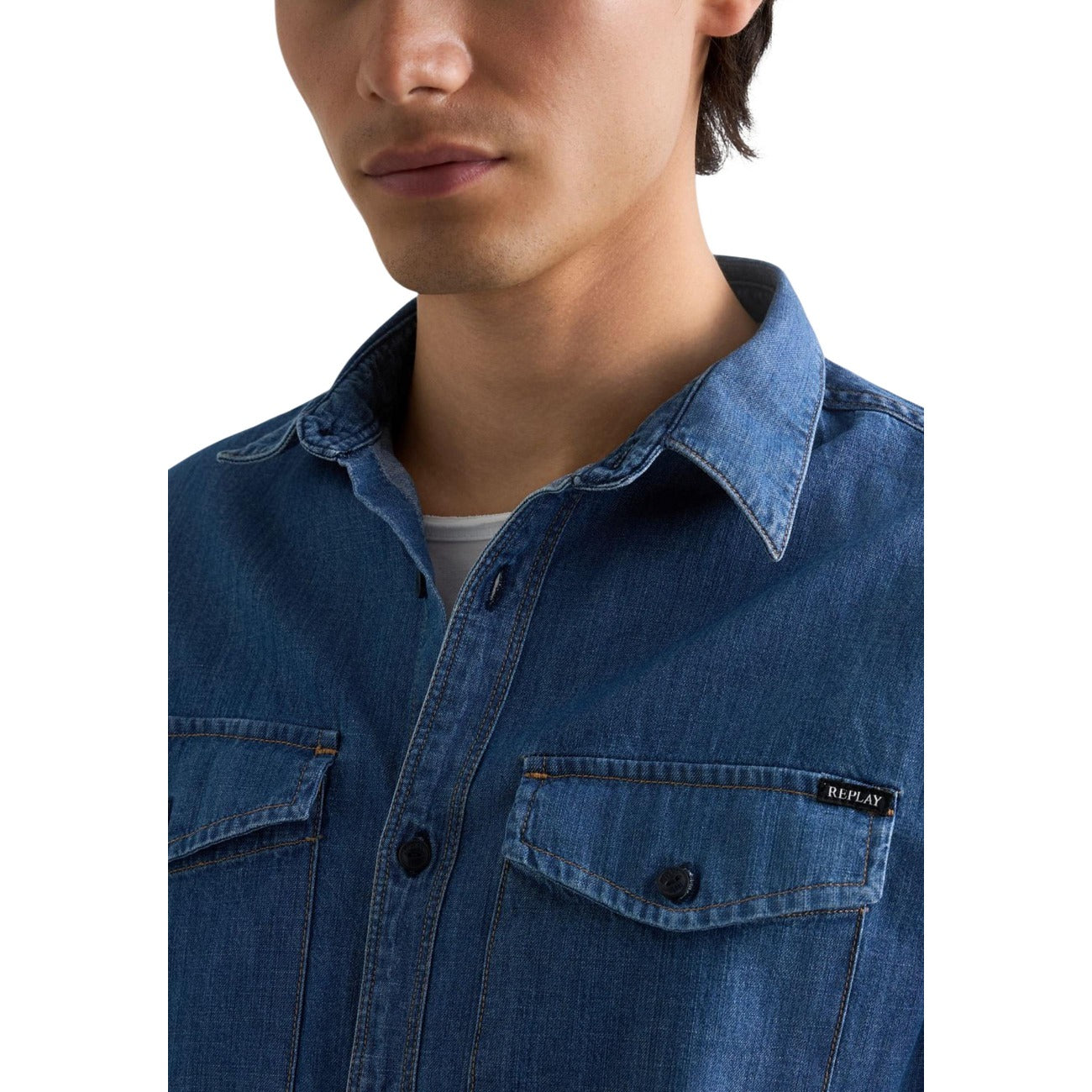 Replay – Men's blue denim shirt