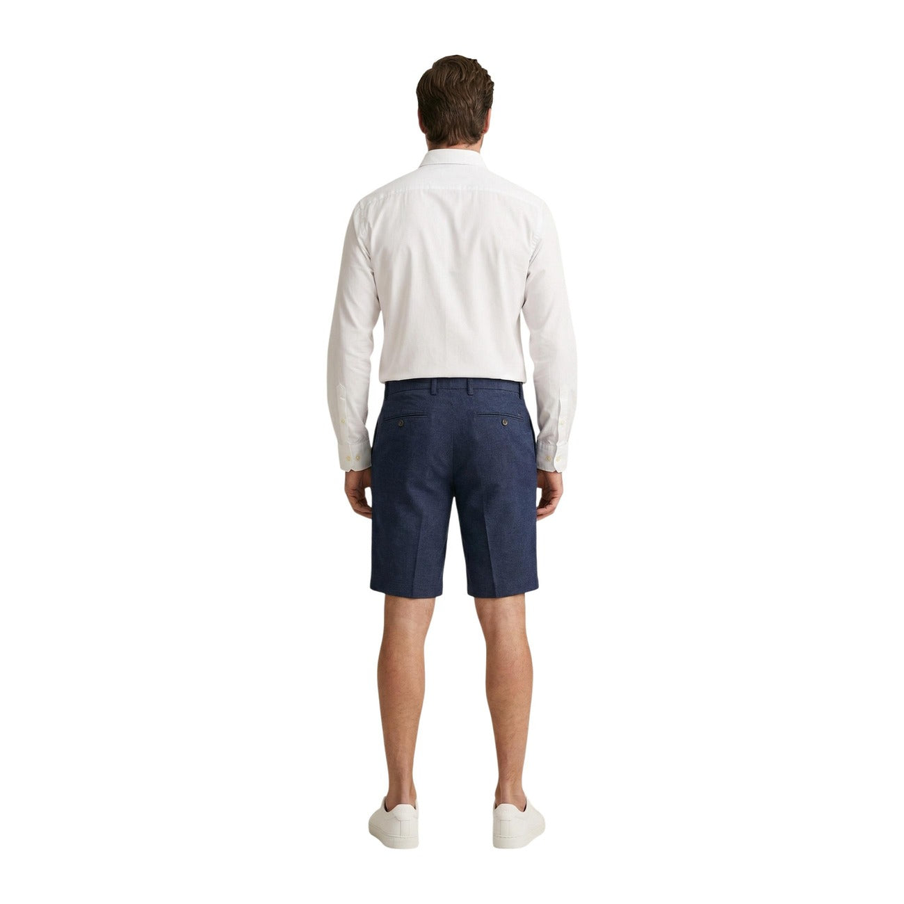 Bermuda homme Borghese en lin – Bleu
