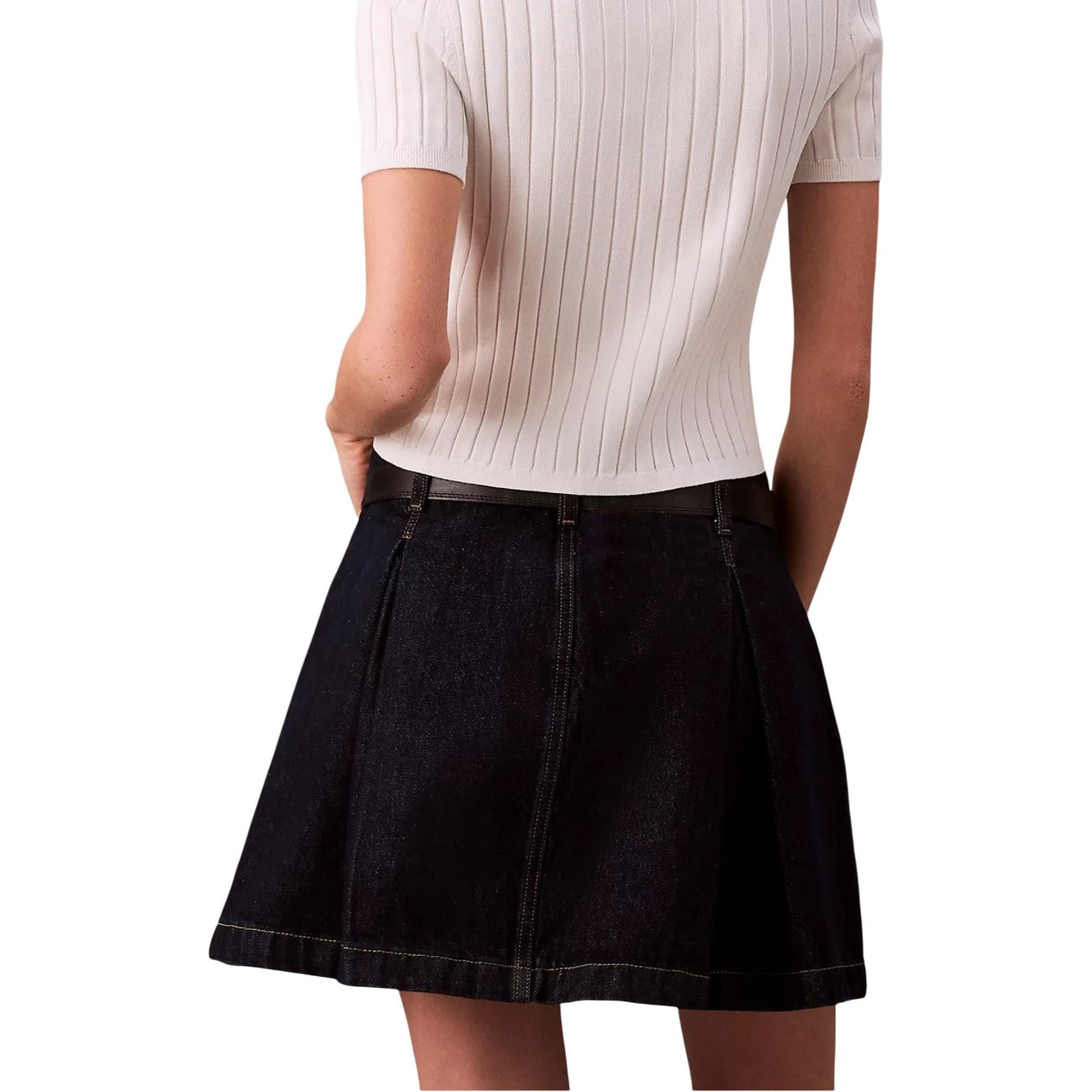 Calvin Klein Jeans Women's Cotton Skirt – Black