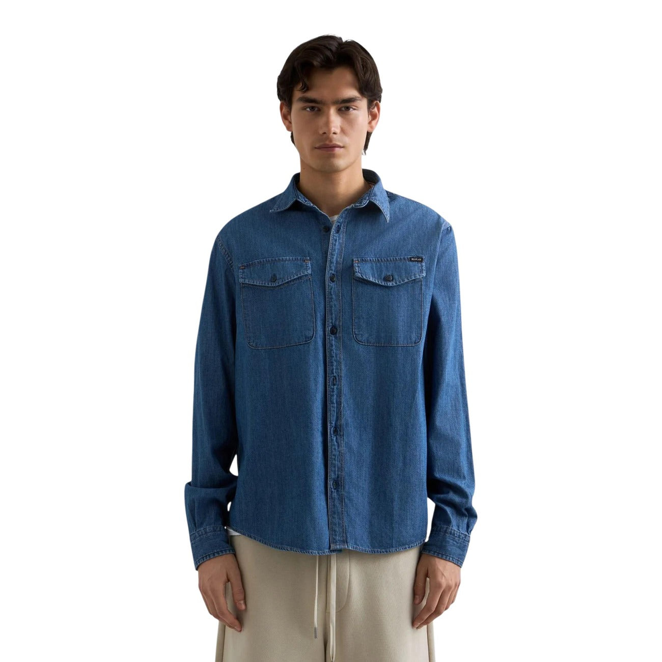 Replay – Men's blue denim shirt