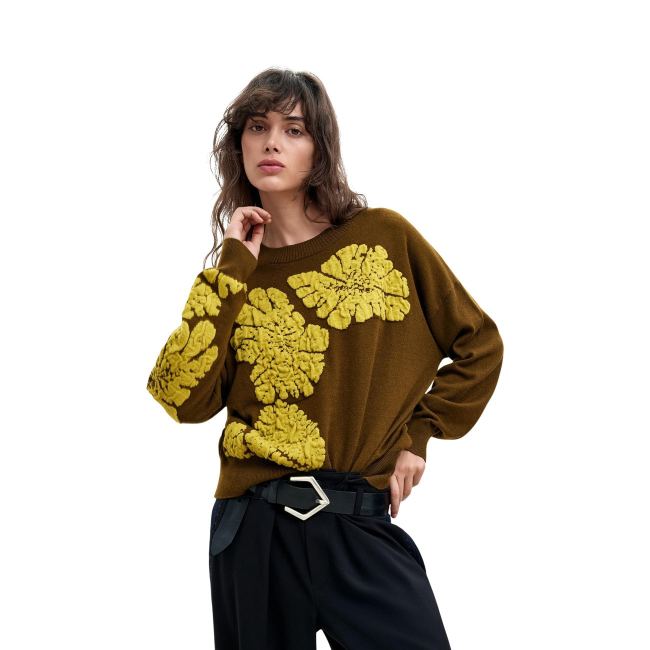Women's Desigual Sweater with Wool – Green