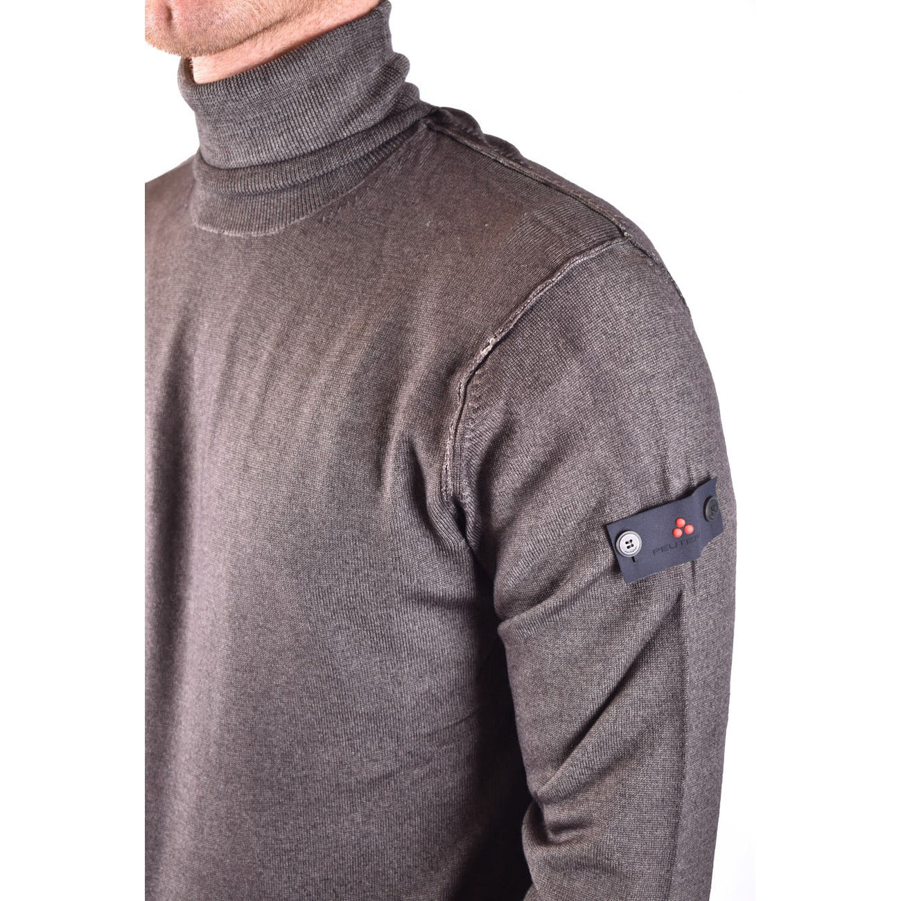 Peuterey men's high-neck wool sweater – Blue