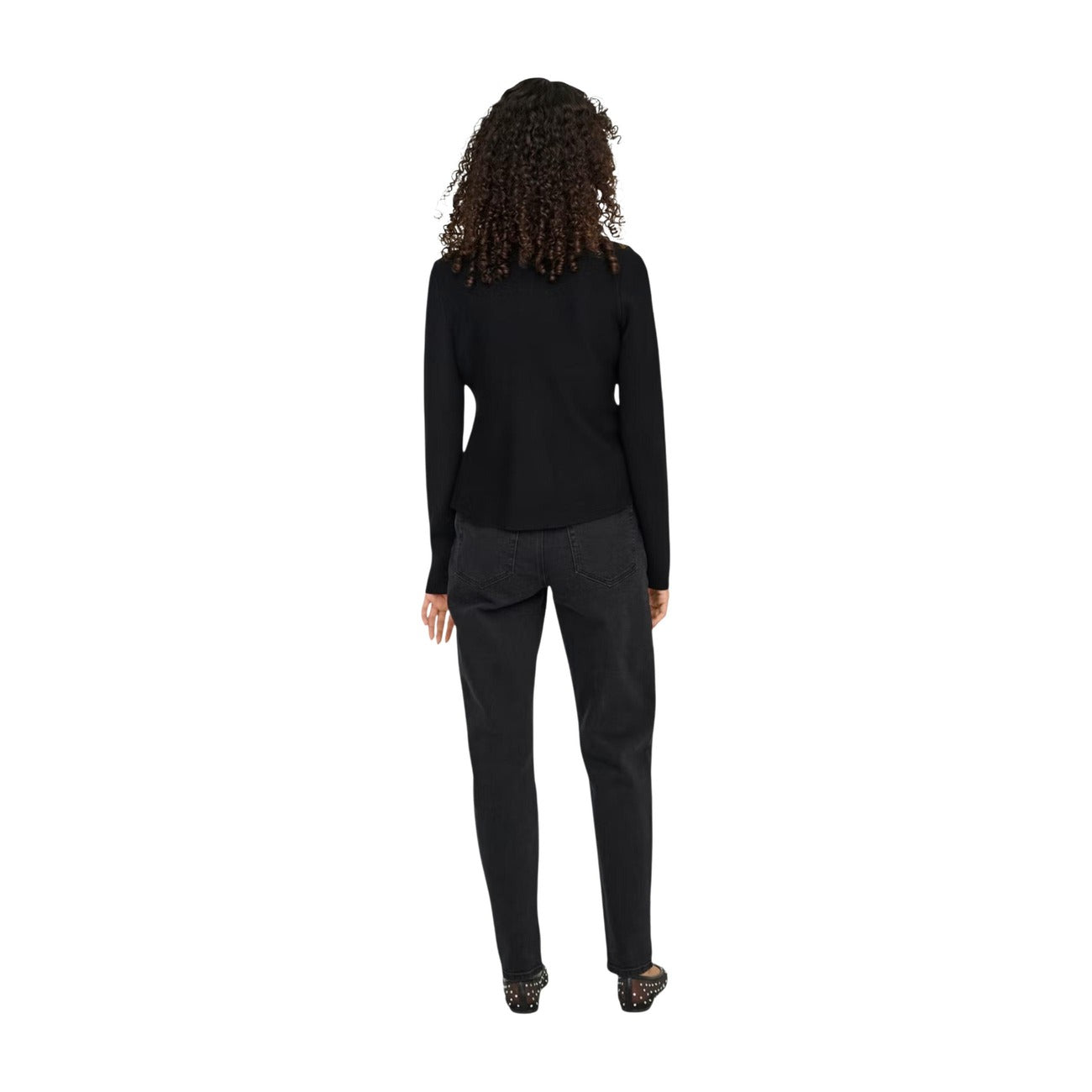Only women's black button-up sweater