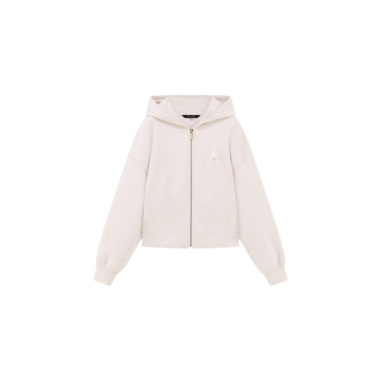 Women's beige zipped hoodie Armani Exchange