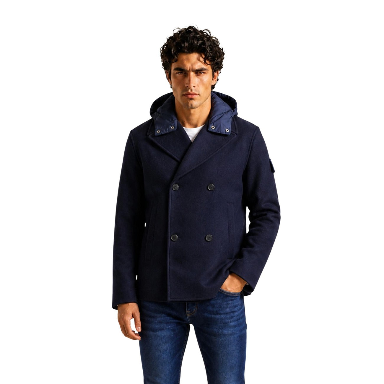 Men's blue wool Armani Exchange jacket