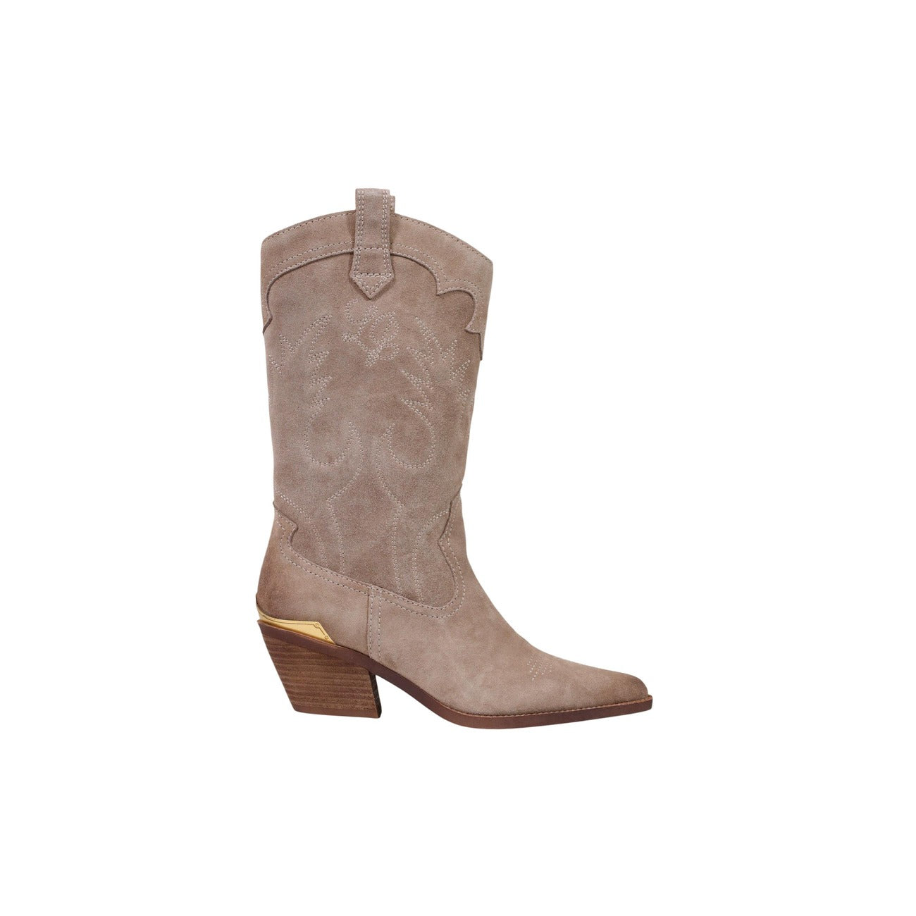 Liu Jo women's beige leather wedge ankle boots