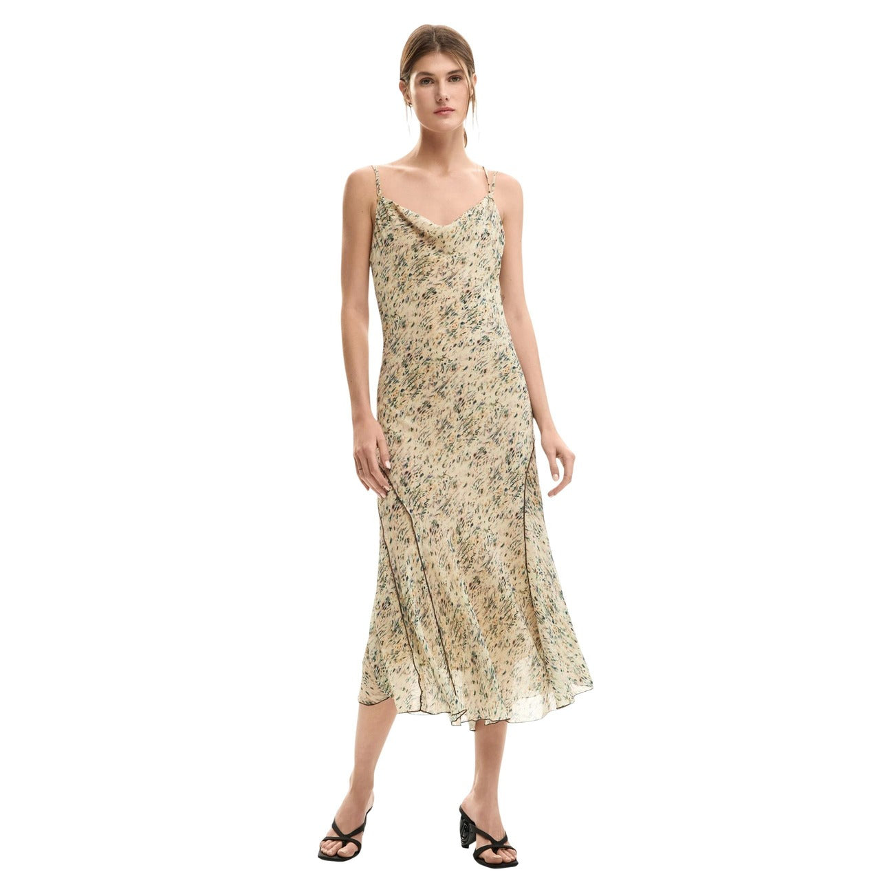 Robe femme Desigual à bretelles – Beige