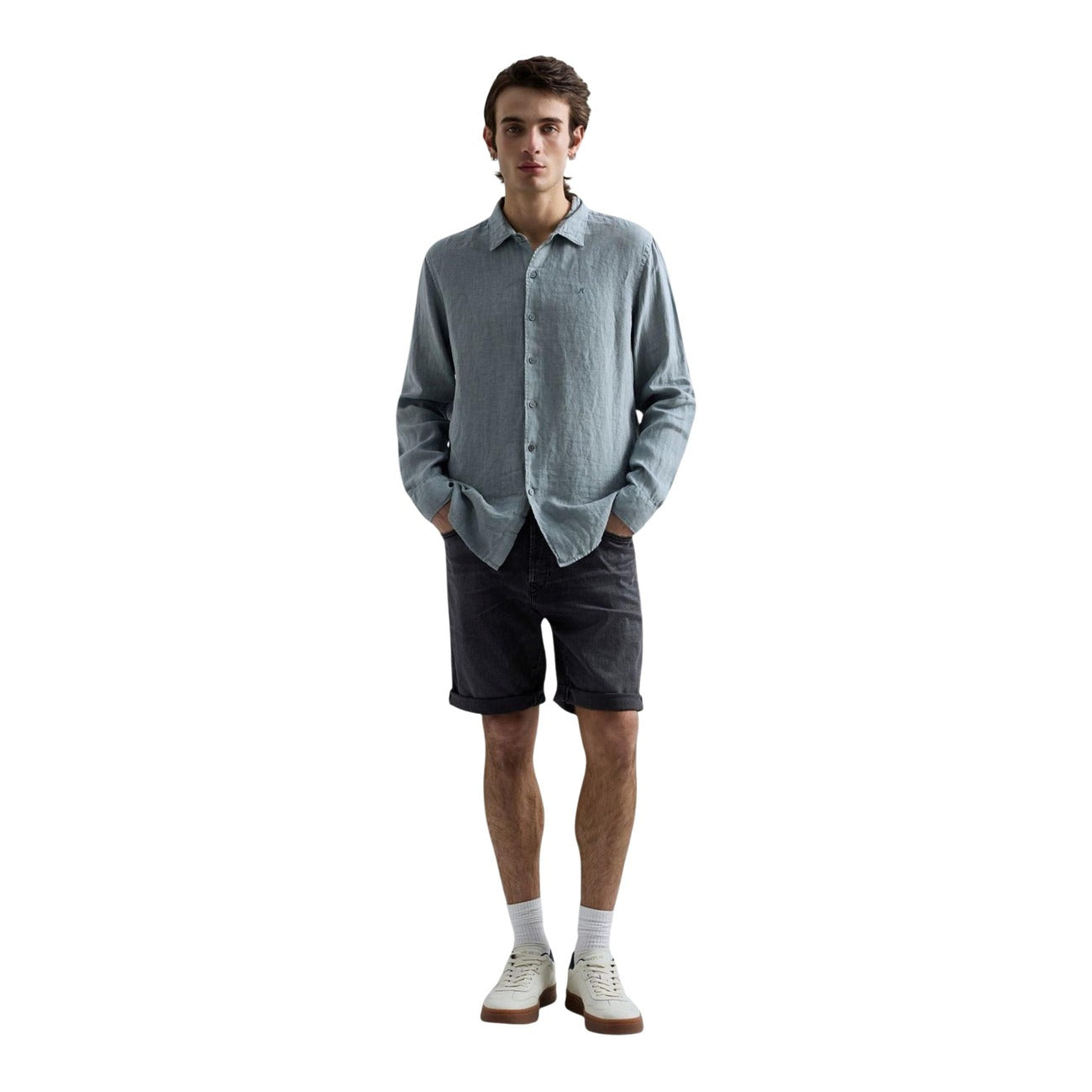 Men's Replay stretch cotton shorts - Grey