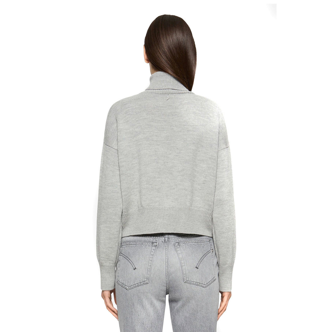 Dondup women's high neck wool sweater – Grey