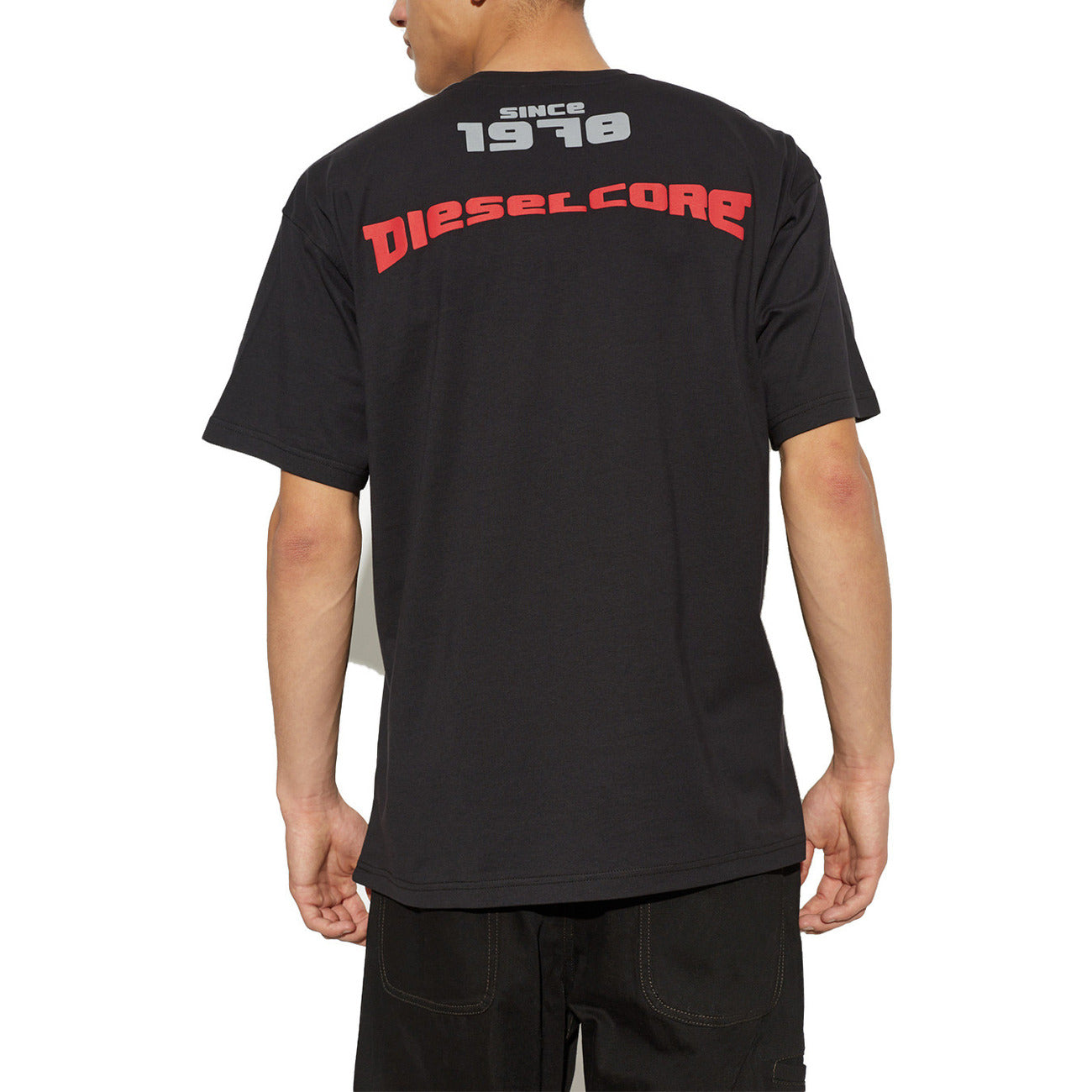 Men's Diesel Printed Cotton T-shirt – Black
