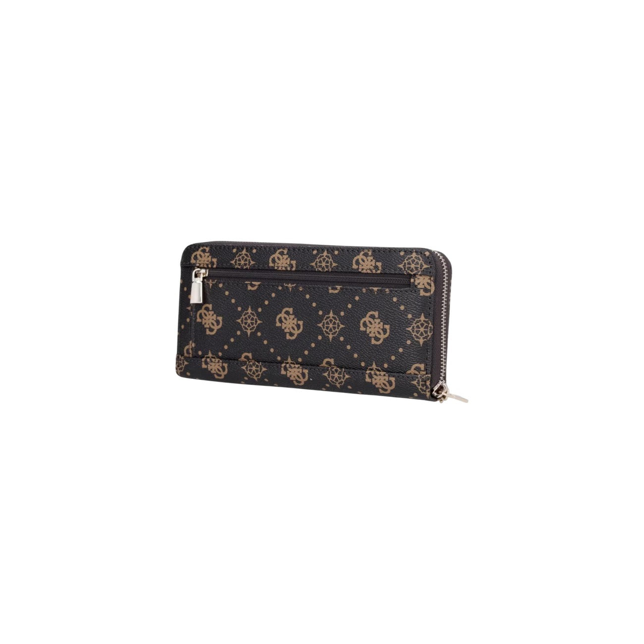 Portefeuille zippé femme Guess Emelie Logo – Marron
