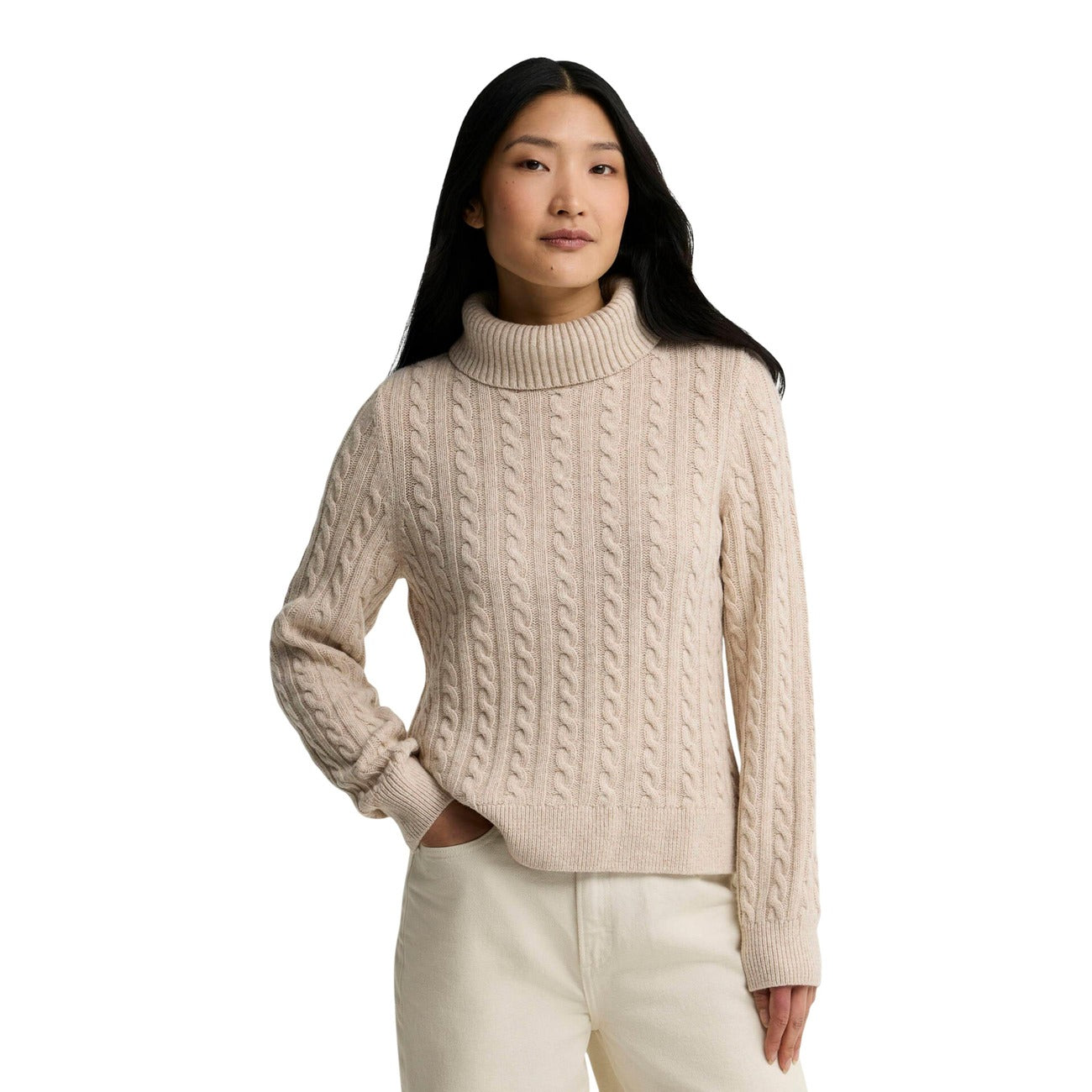 Barbour women's wool & cotton jumper – Beige