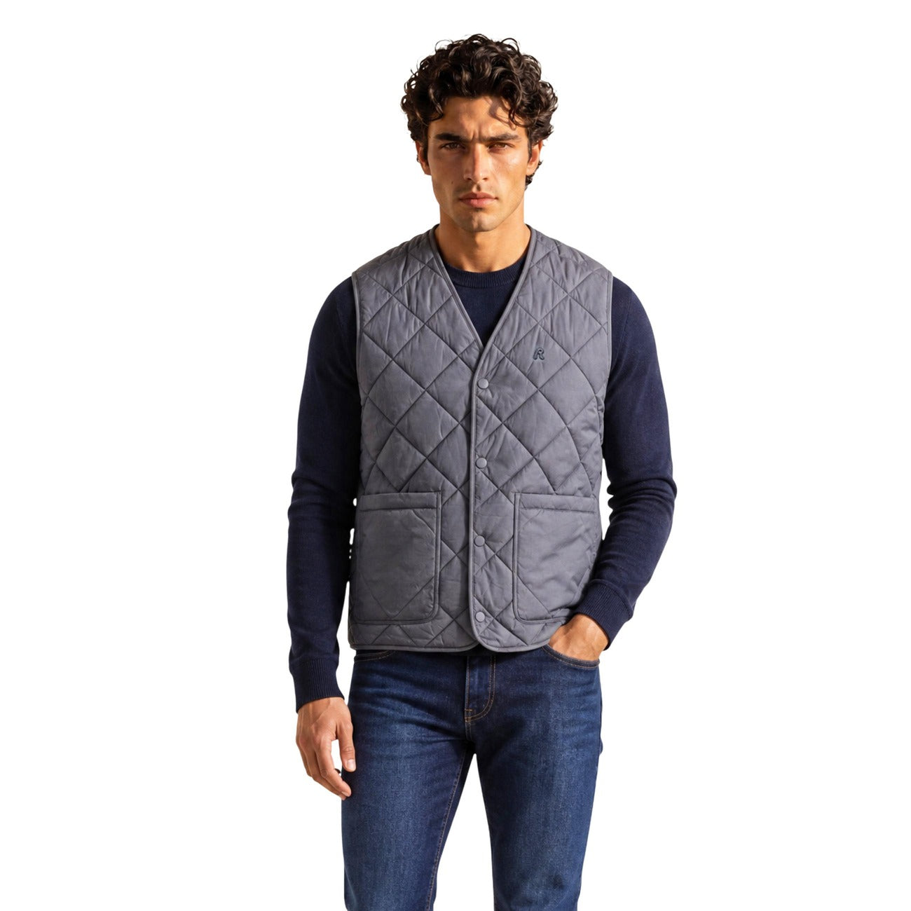 Men's grey Replay waistcoat