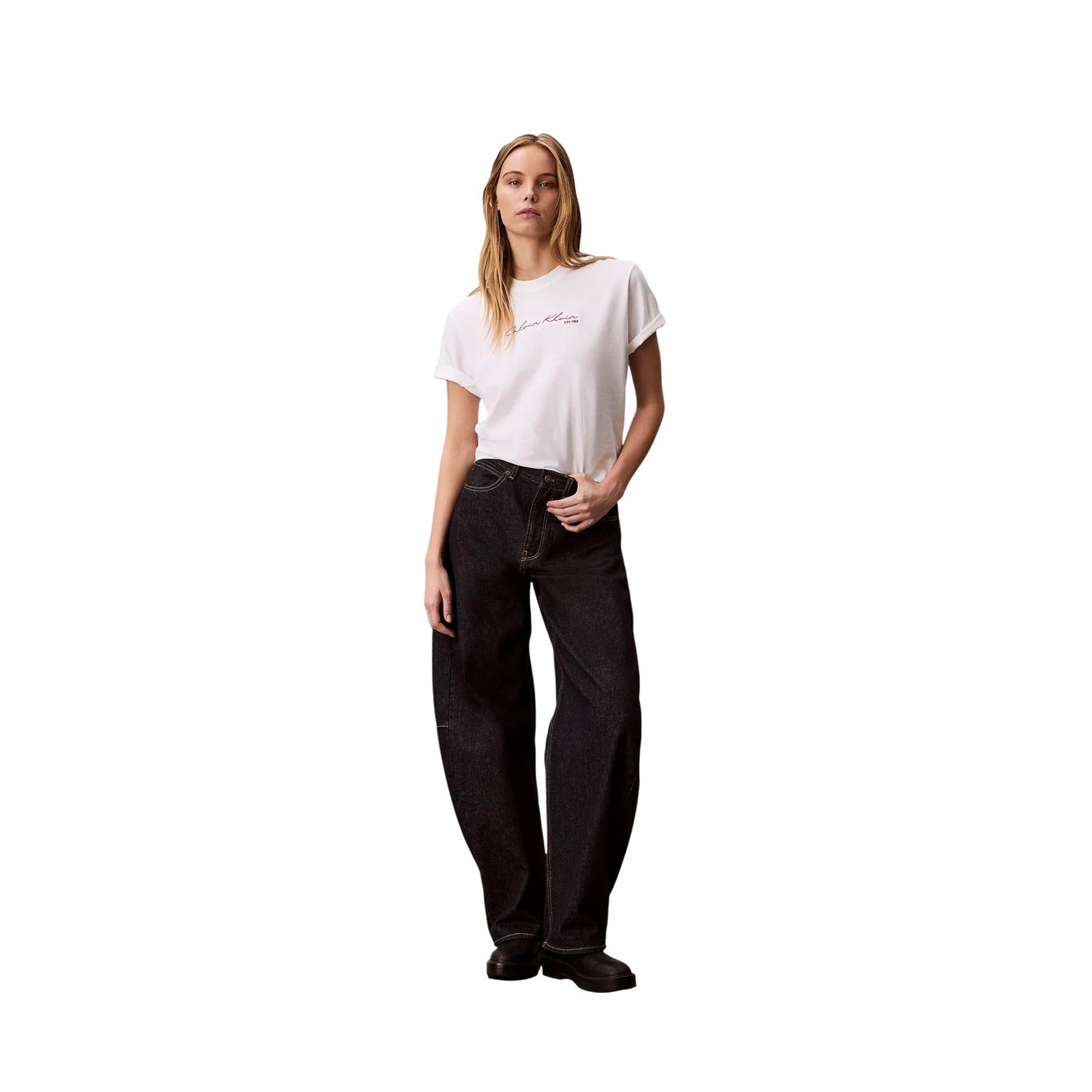 T-shirt femme Calvin Klein Jeans imprimé – Blanc