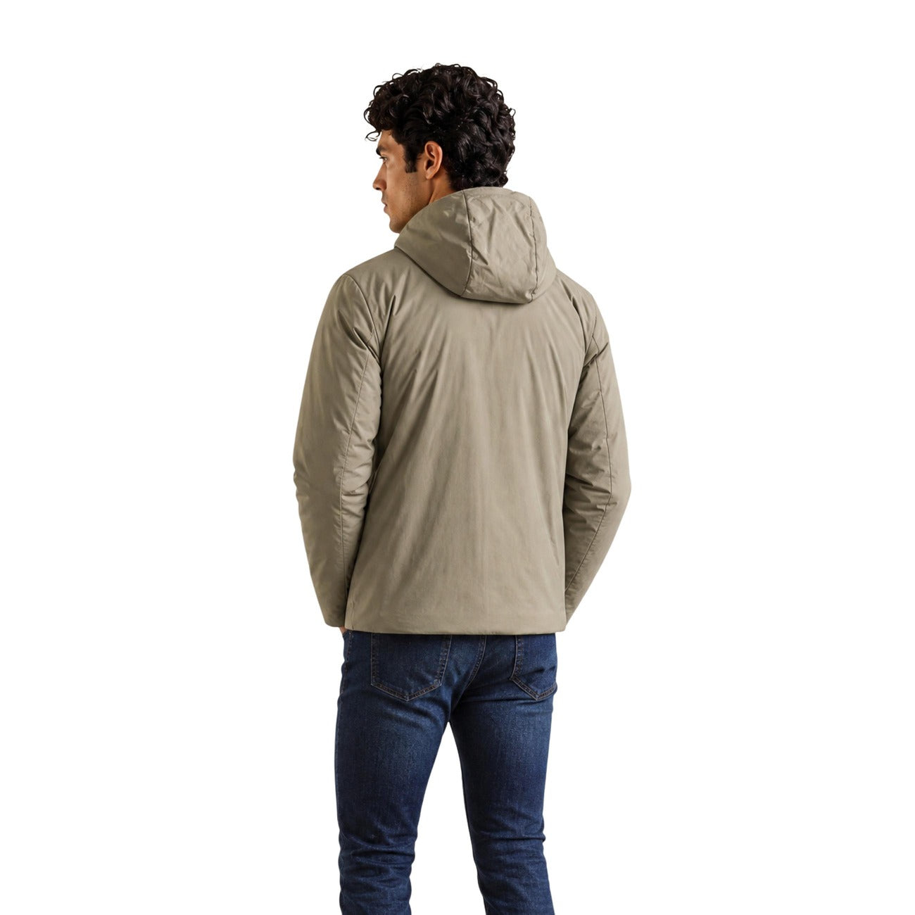 Men's K-Way Hooded Jacket – Blue and Green