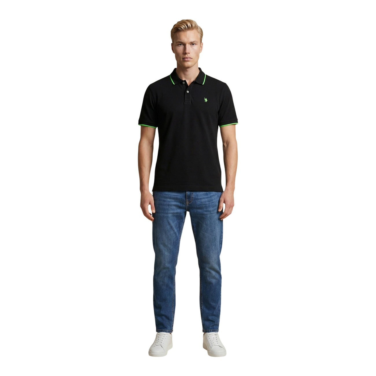 U.S. Polo Assn. Men's Cotton Polo Shirt – Black