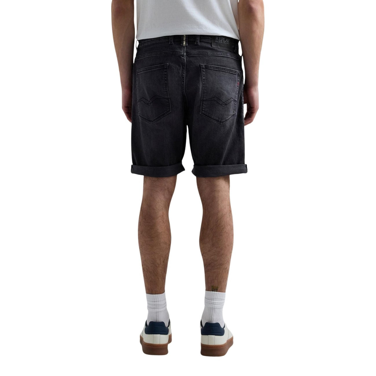 Men's Replay stretch cotton shorts - Grey
