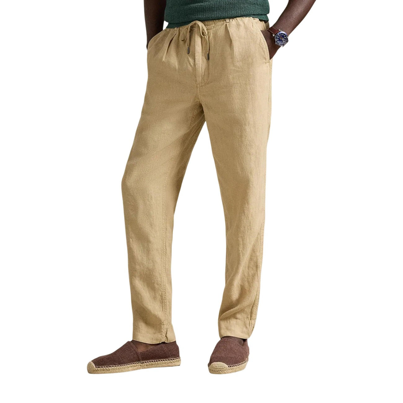 Men's beige linen trousers Lyle & Scott