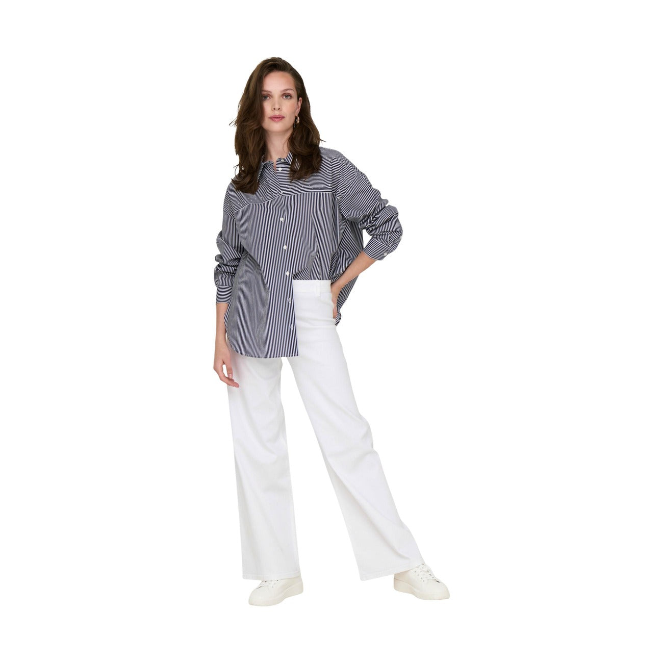 Jacqueline De Yong Women's Stretch Trousers – White