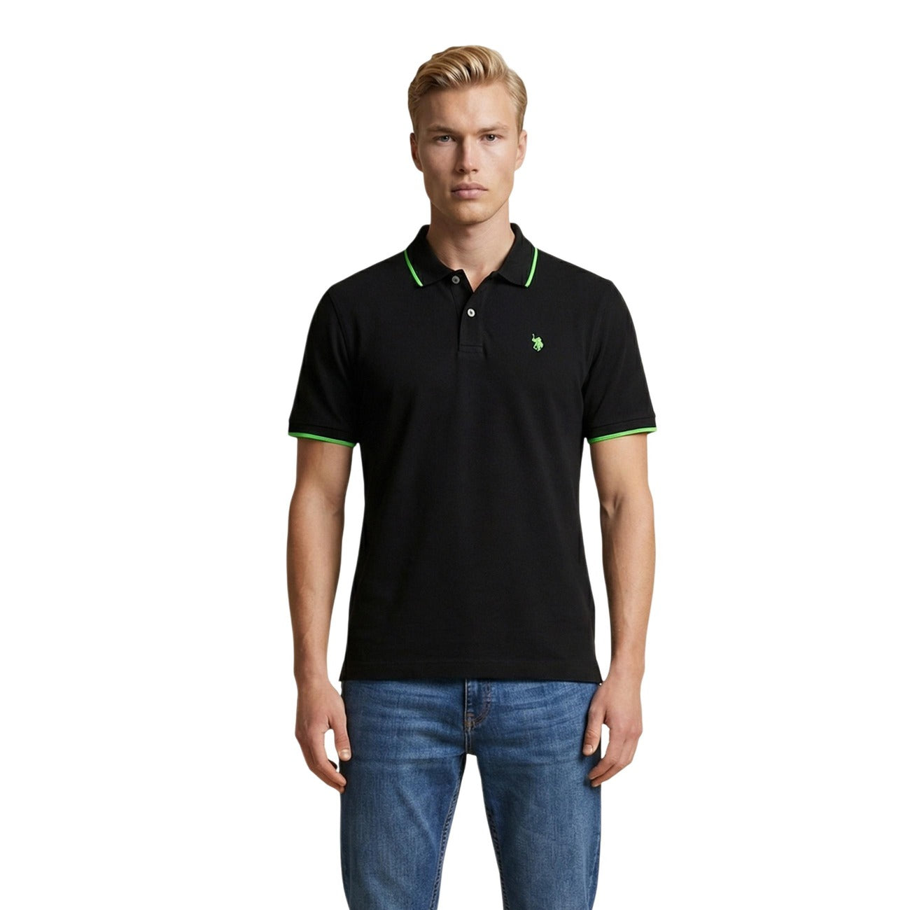 U.S. Polo Assn. Men's Cotton Polo Shirt – Black