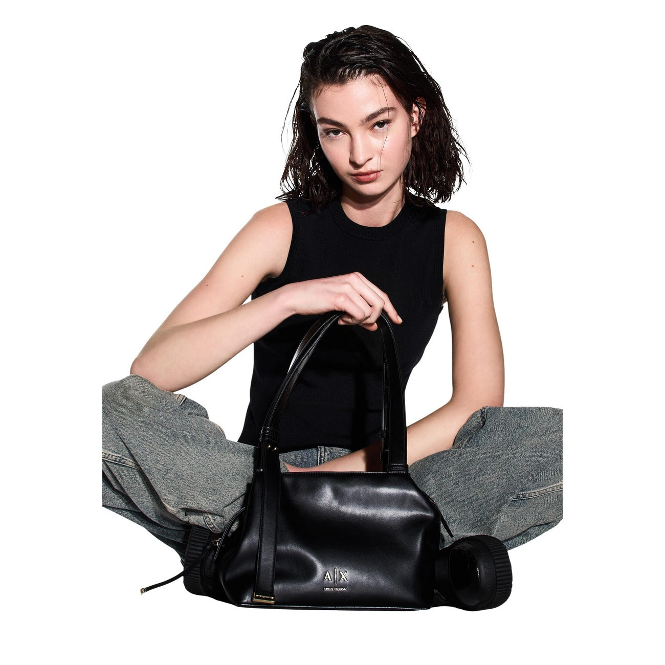 Armani Exchange women's black handbag