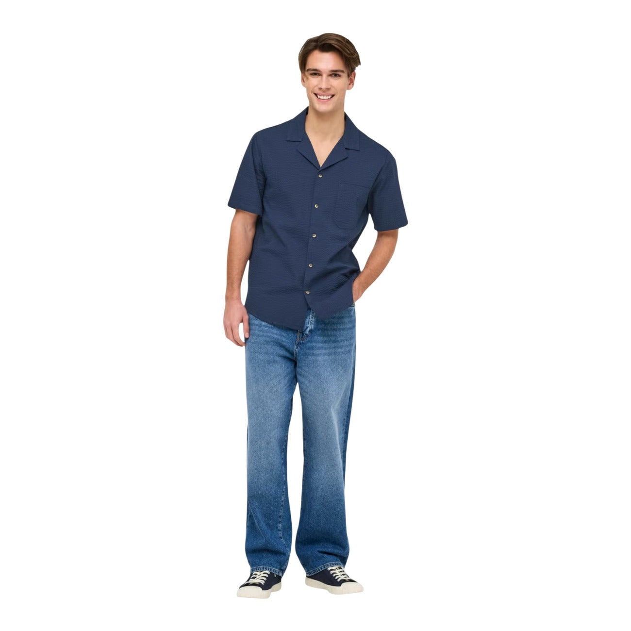 Only & Sons Men's ONSEYE RESORT Shirt – Blue