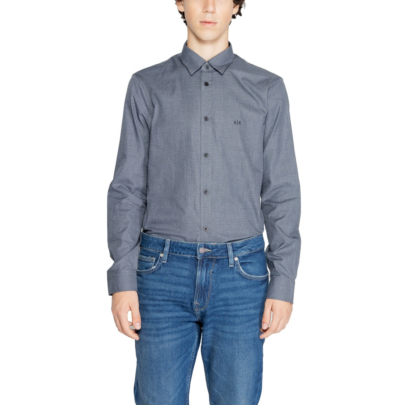 Chemise homme Armani Exchange 100 % coton – Bleu