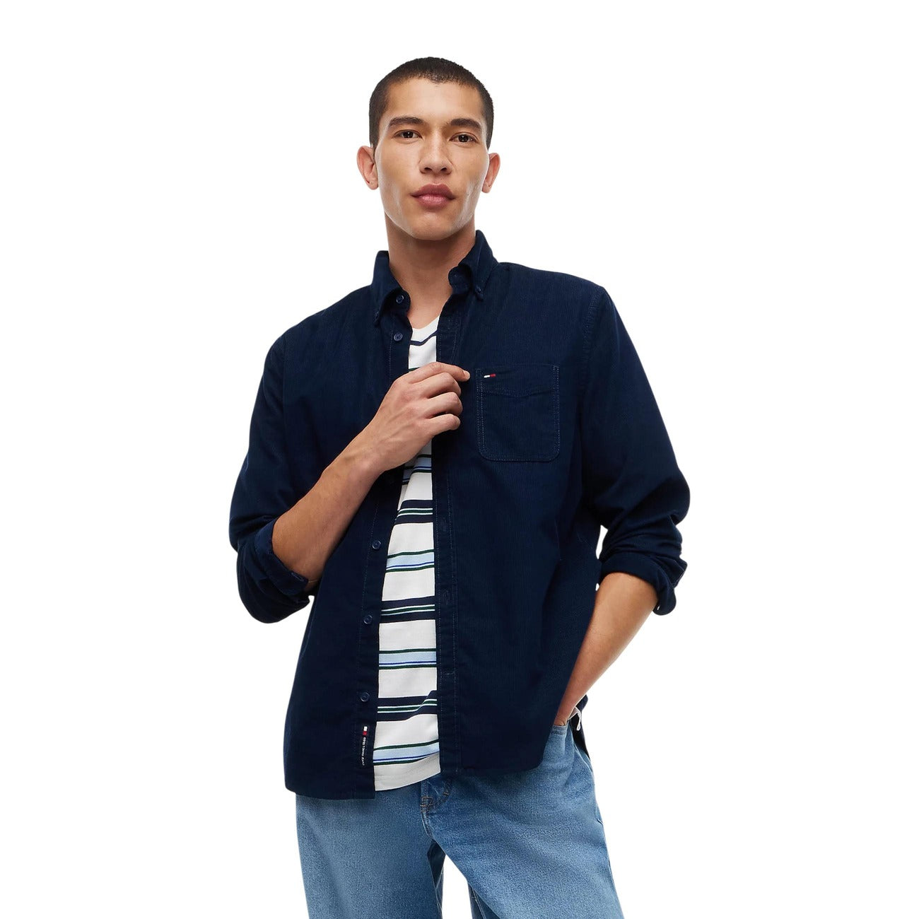 Men's Blue Tommy Hilfiger Jeans Denim Shirt