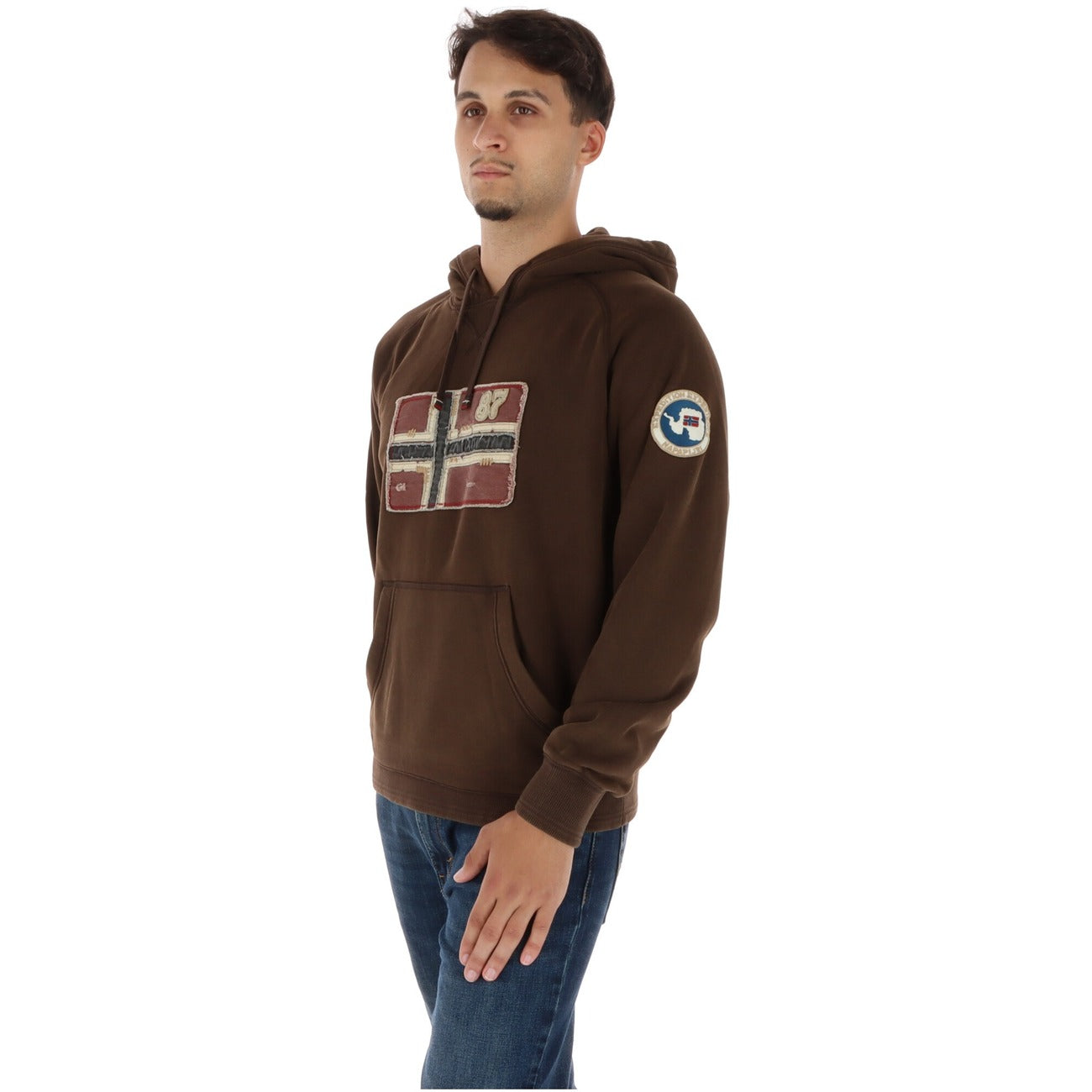 Napapijri Men's Hoodie NP0A8BBQWT31 – Brown