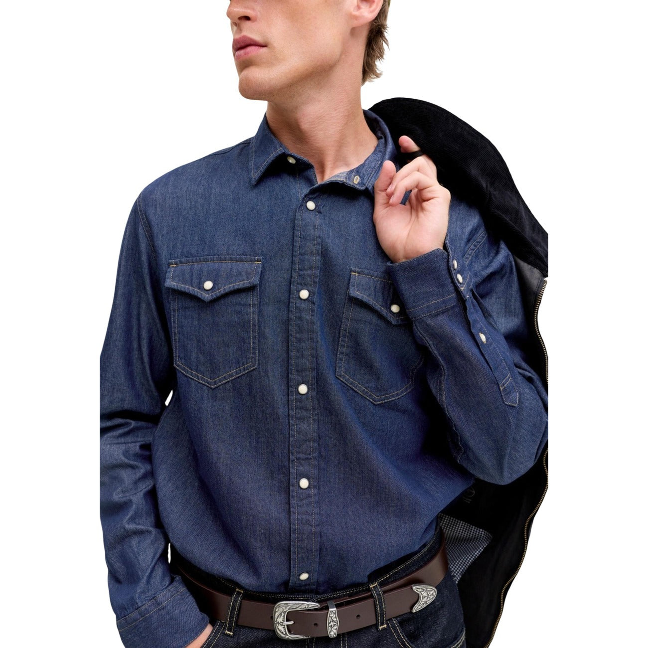 Chemise homme bleue en jean Jack & Jones