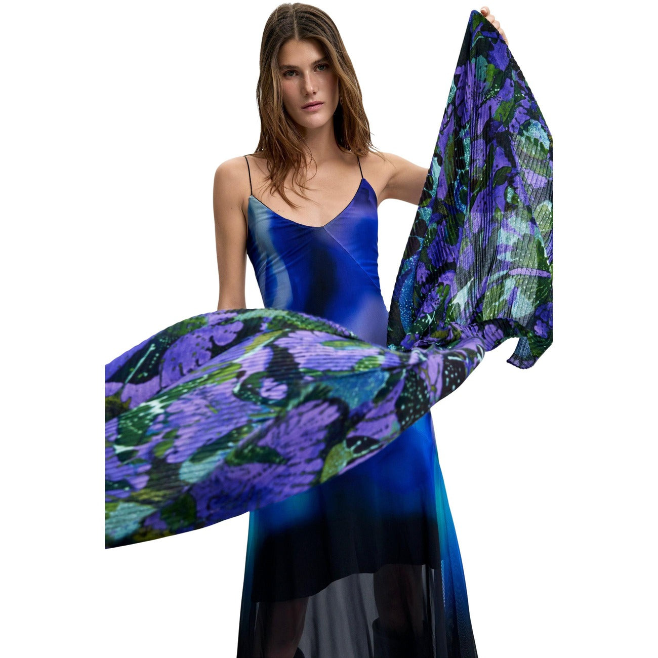 Desigual Women's Floral Scarf – Green